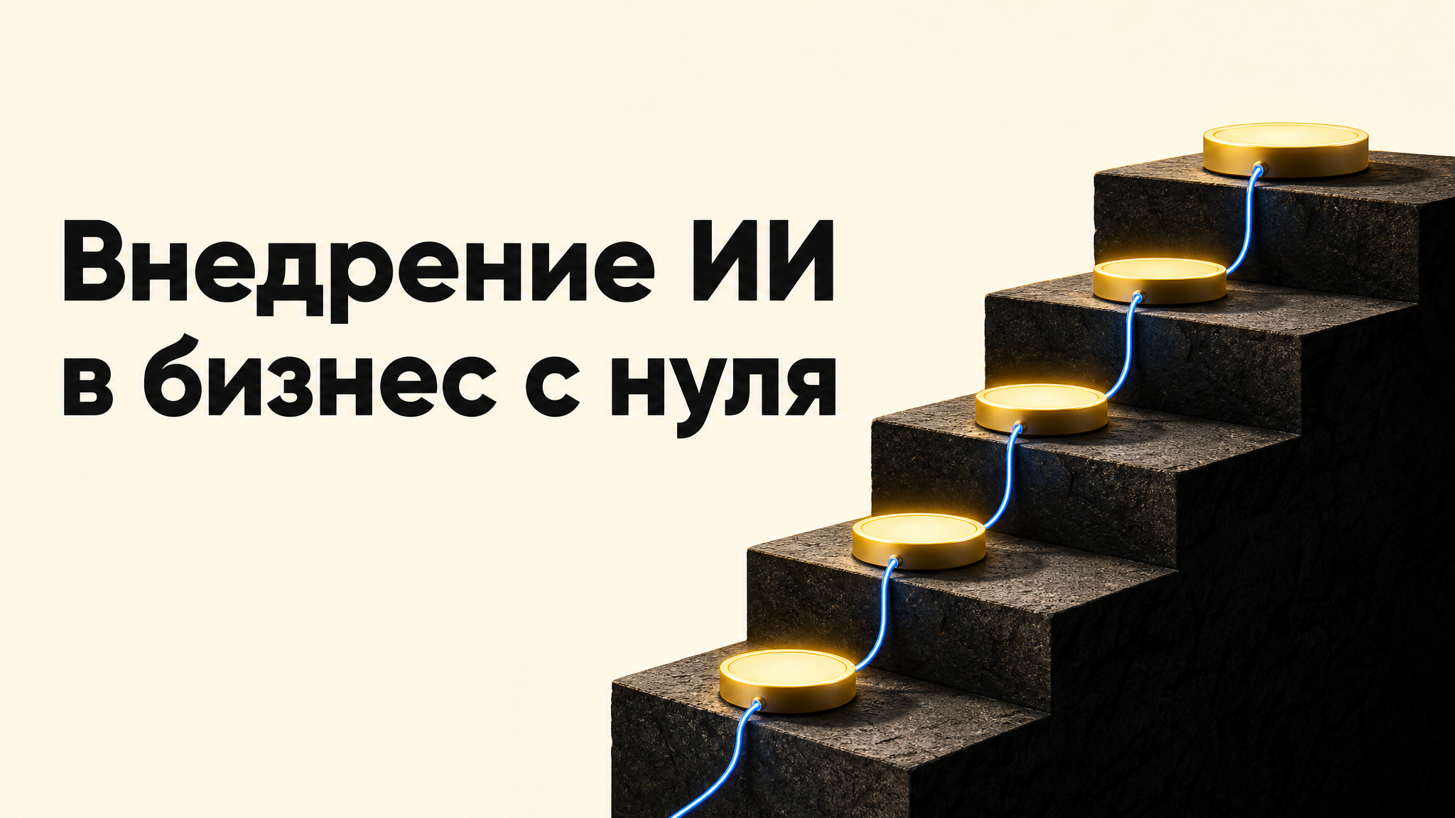 Обложка: с чего начать внедрение ИИ в малом бизнесе — дорожная карта этапов